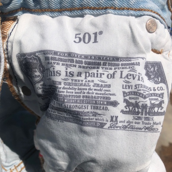 #Vintage #Levi #High Waist Denim Jean Shorts - Picture 4 of 5